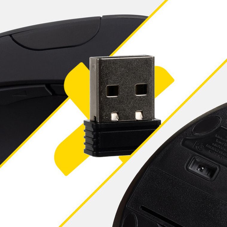 Izoxis, mysz bezprzewodowa, pionowa