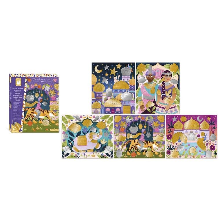 Janod, Bollywood, metalowe naklejki do wytłaczania