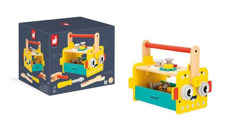 Janod, Brico'Kids, skrzynka z narzędziami, robot