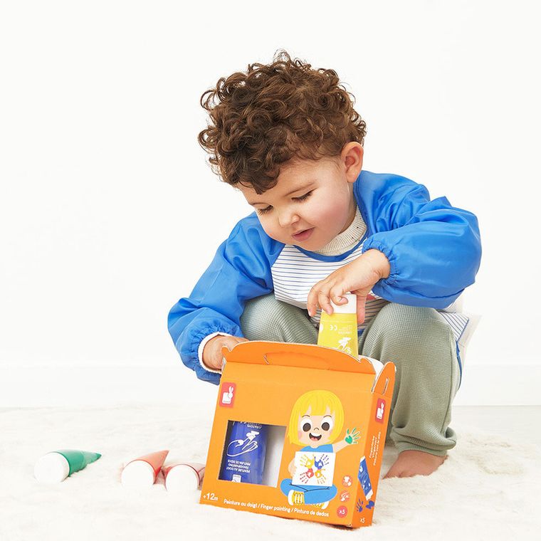 Janod, farbki do malowania rękami, 5 kolorów