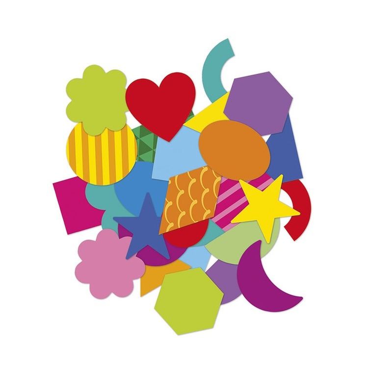 Janod, Figury geometryczne, naklejki, 300 szt.