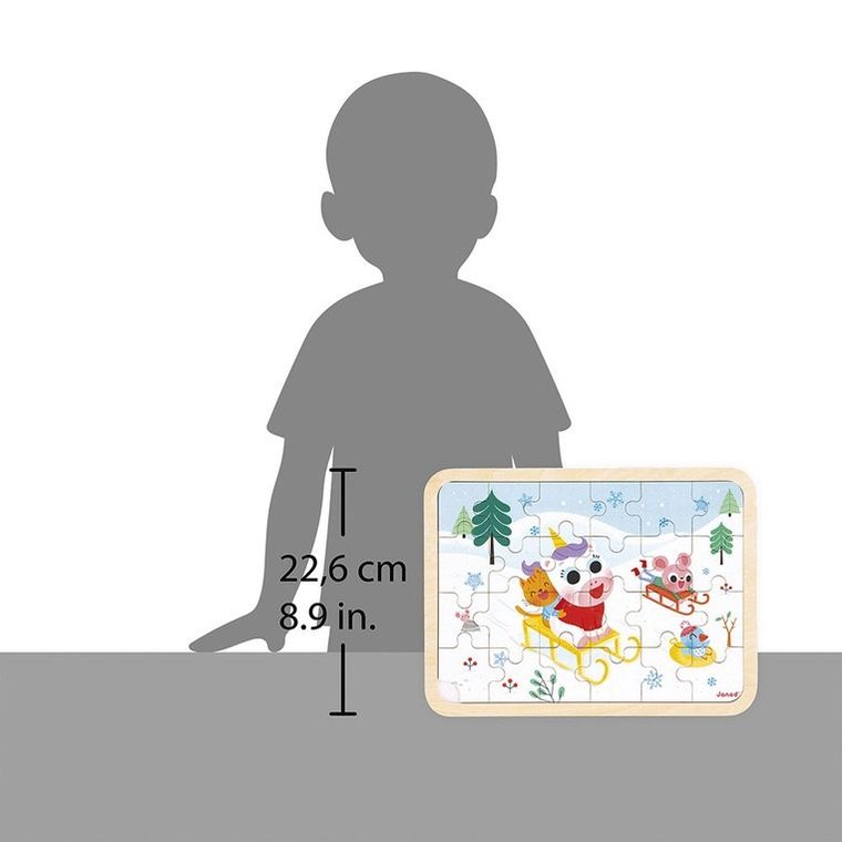 Janod, Góry, puzzle drewniane, 24 elementy