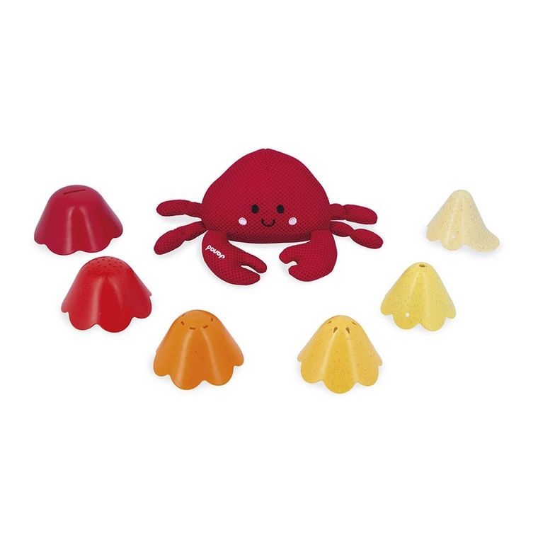 Janod, krab z muszelkami, zabawka do kąpieli