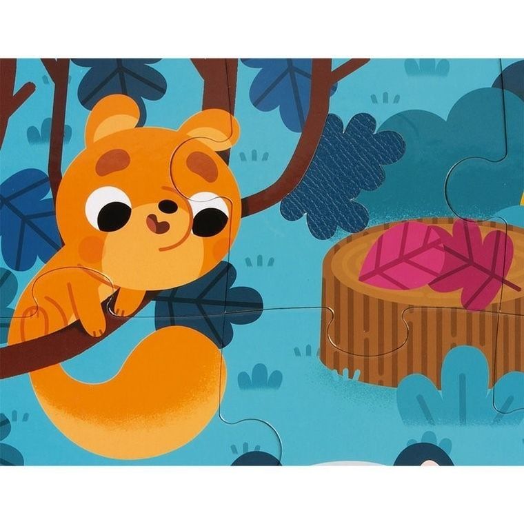 Janod, Leśne zwierzęta, puzzle sensoryczne, 20 elementów