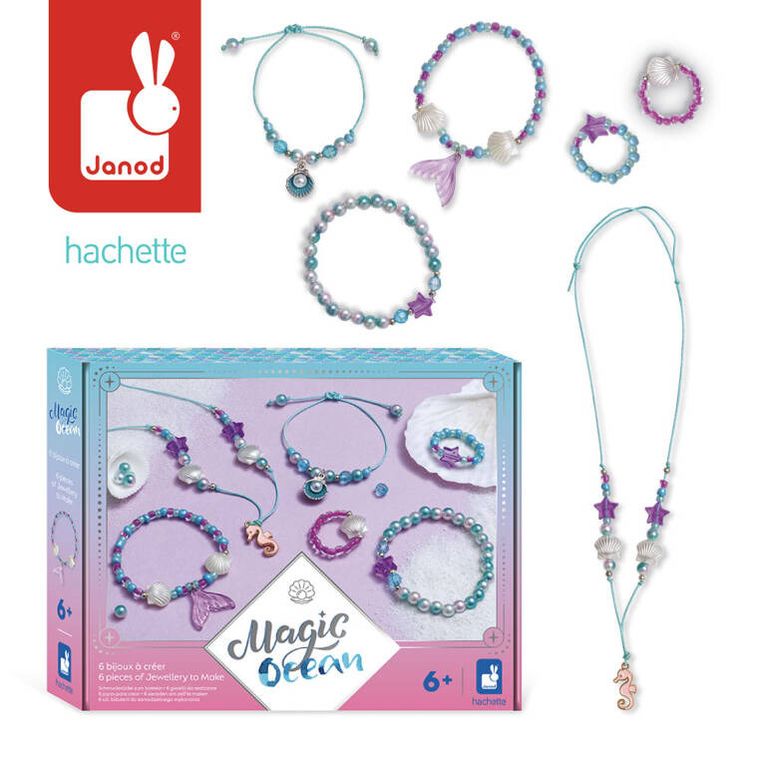 Janod, Magiczny ocean, zestaw kreatywny do tworzenia biżuterii