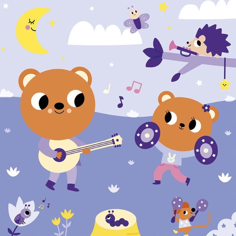 Janod, My arts & crafts, zestaw kreatywny, naklejki z filcu i magiczny pisak