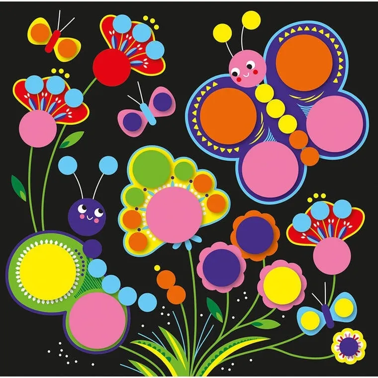 Janod, My Arts & Crafts, zestaw kreatywny, okrągłe naklejki