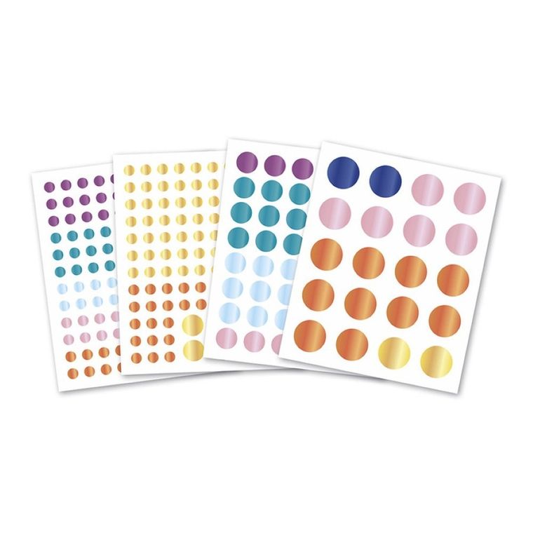 Janod, My arts & crafts, Zwierzęta, okrągłe naklejki, multizestaw kreatywny