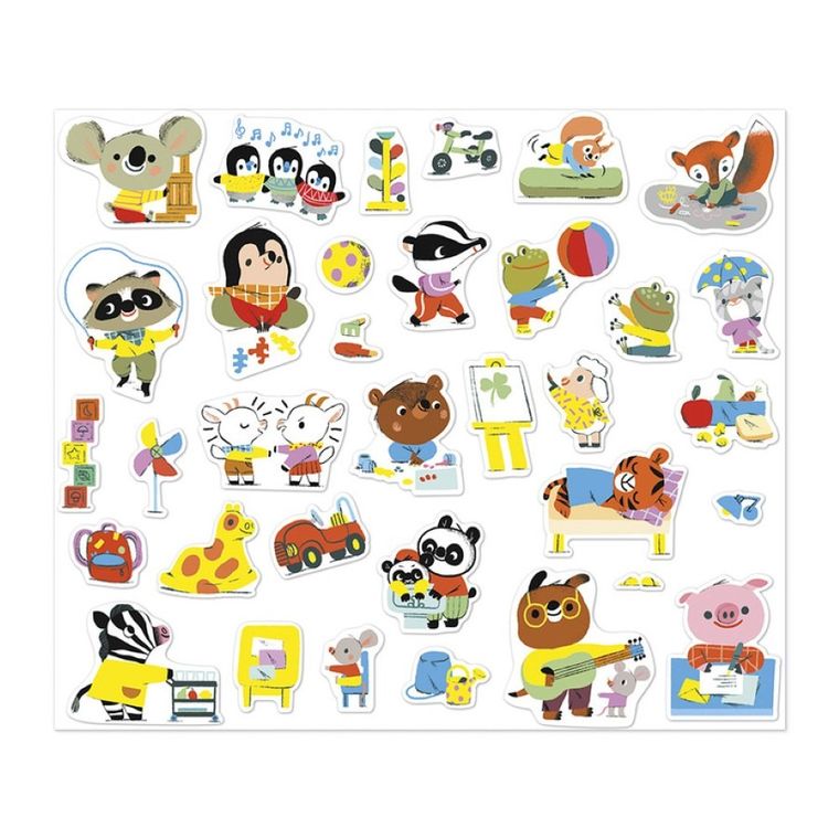 Janod, naklejki, przedszkole, 200 szt.