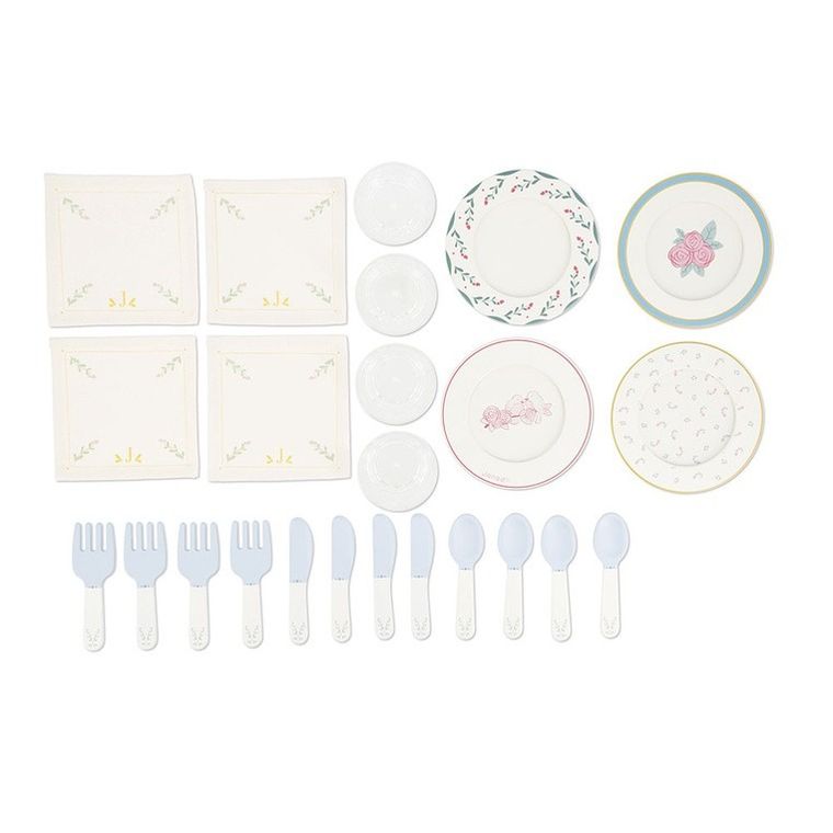 Janod, Shiny Grandma, zestaw piknikowy w walizce, z akcesoriami, 24 elementów