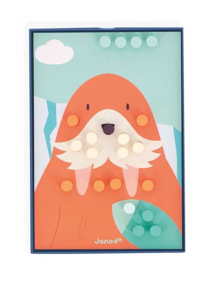 Janod, Układanka drewniana, mozaika, zwierzątka
