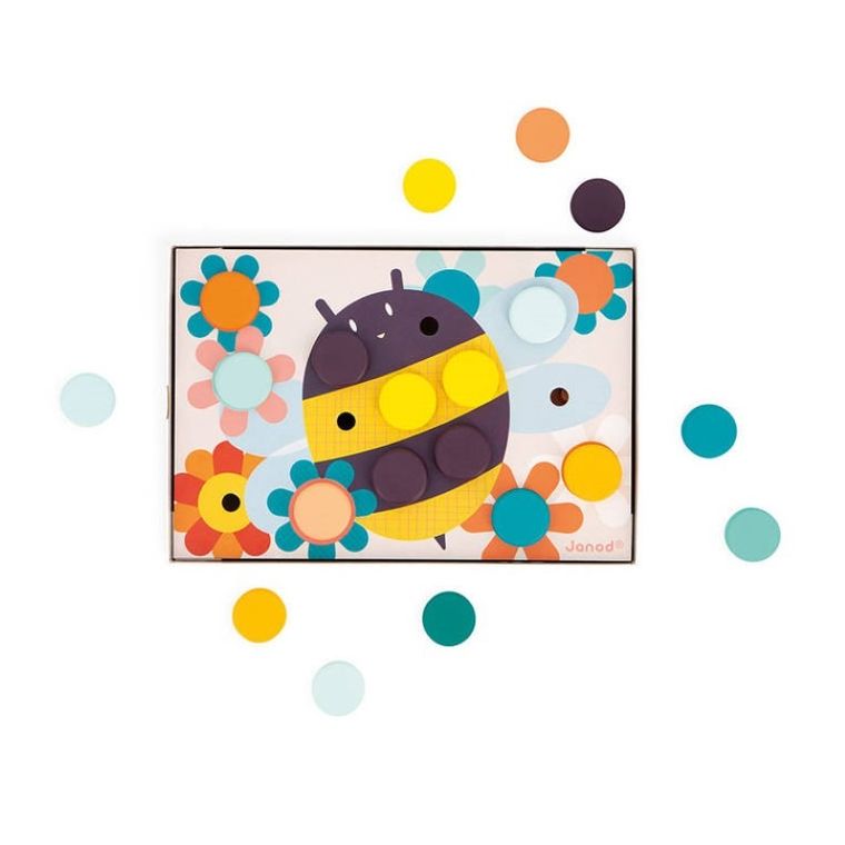 Janod, układanka, pierwsza drewniana mozaika