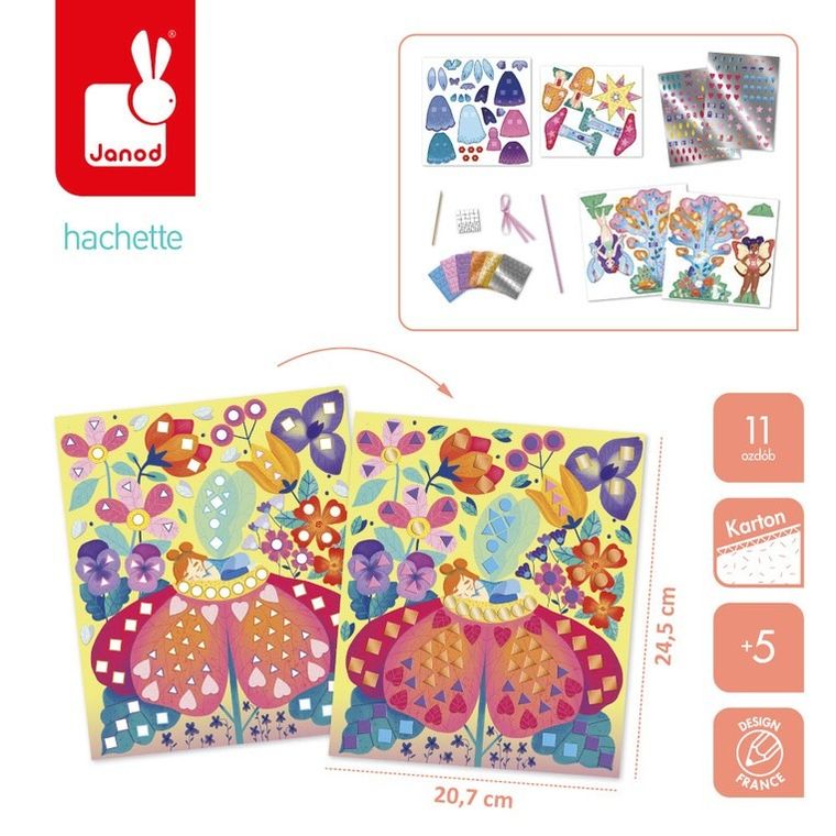 Janod, Wróżki Magic Fairies, multizestaw kreatywny, 11 dekoracji