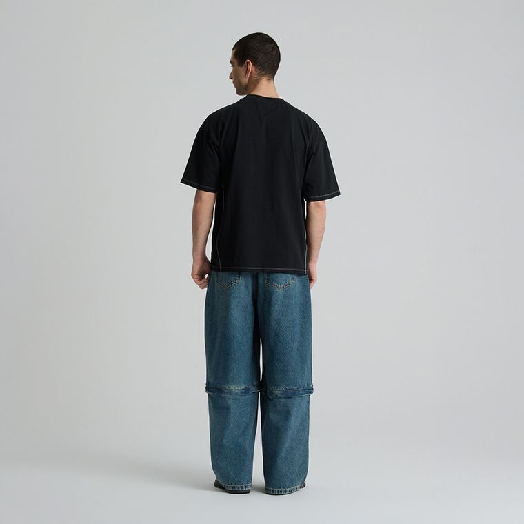 Jeansy wide leg unisex z odpinanymi nogawkami NOWEAR