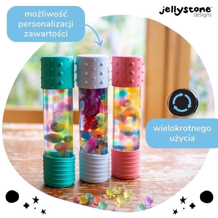 Jellystone Designs, butelka sensoryczna DIY, jednorożec