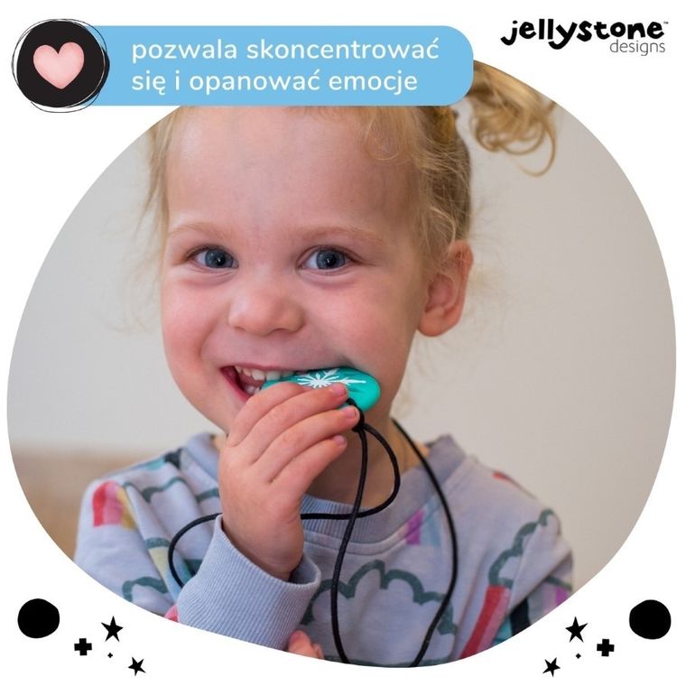 Jellystone Designs, Płatek śniegu, wisiorek antystresowy, turkusowy