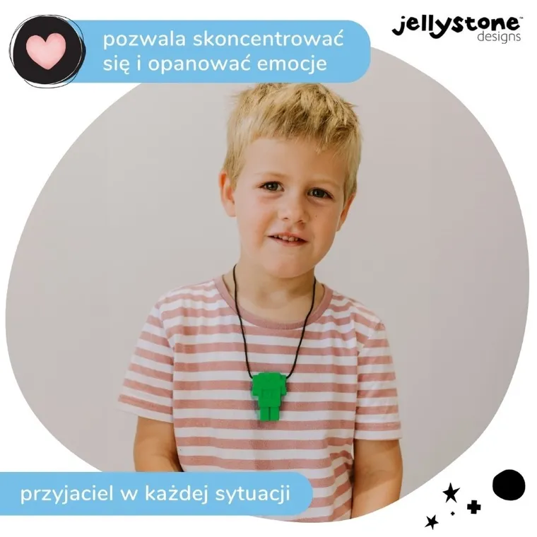Jellystone Designs, Robot, wisiorek antystresowy, zielony