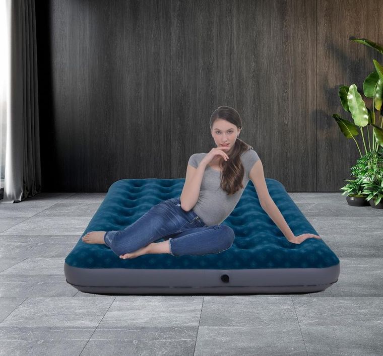 Jilong, materac flokowany 2-osobowy z nadrukiem 3D, 191-137-22 cm