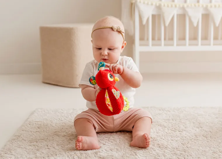 JollyBaby, Zakręcona Sowa, maskotka z grzechotką i gryzakiem