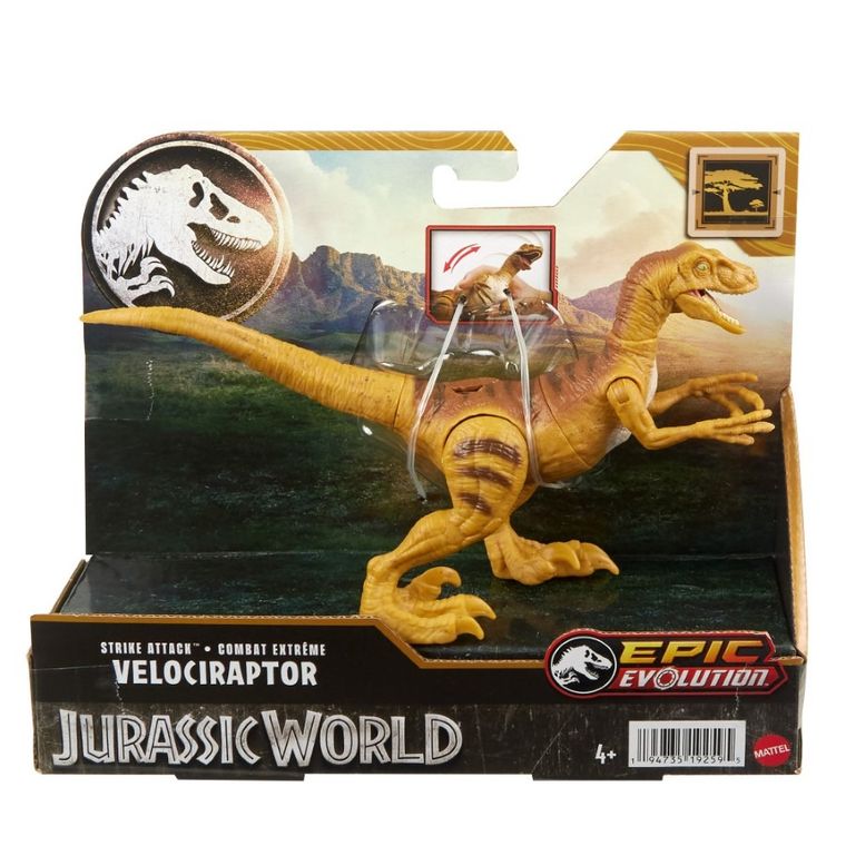 Jurassic World, Nagły atak, Velociraptor, figurka dinozaur, HTK60
