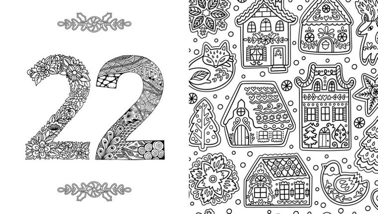 Kalendarz adwentowy do kolorowania