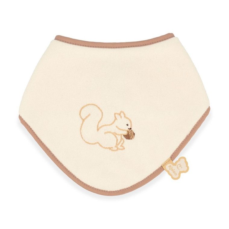 Kaloo, Grignoti, Wiewiórka, zestaw prezentowy 2w1, gryzak, smoczek do owoców + śliniak