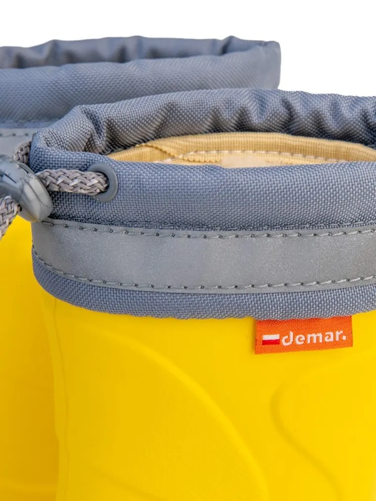 Kalosze dziecięce, ocieplane, żółte, Demar