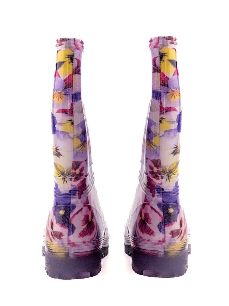 Kalosze dziewczęce, biało-niebieskie, Demar