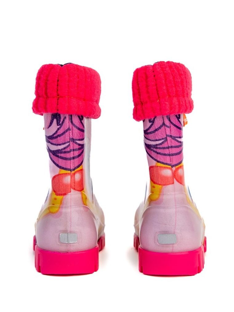 Kalosze dziewczęce, ocieplane, mix, Twister Lux Print, Demar