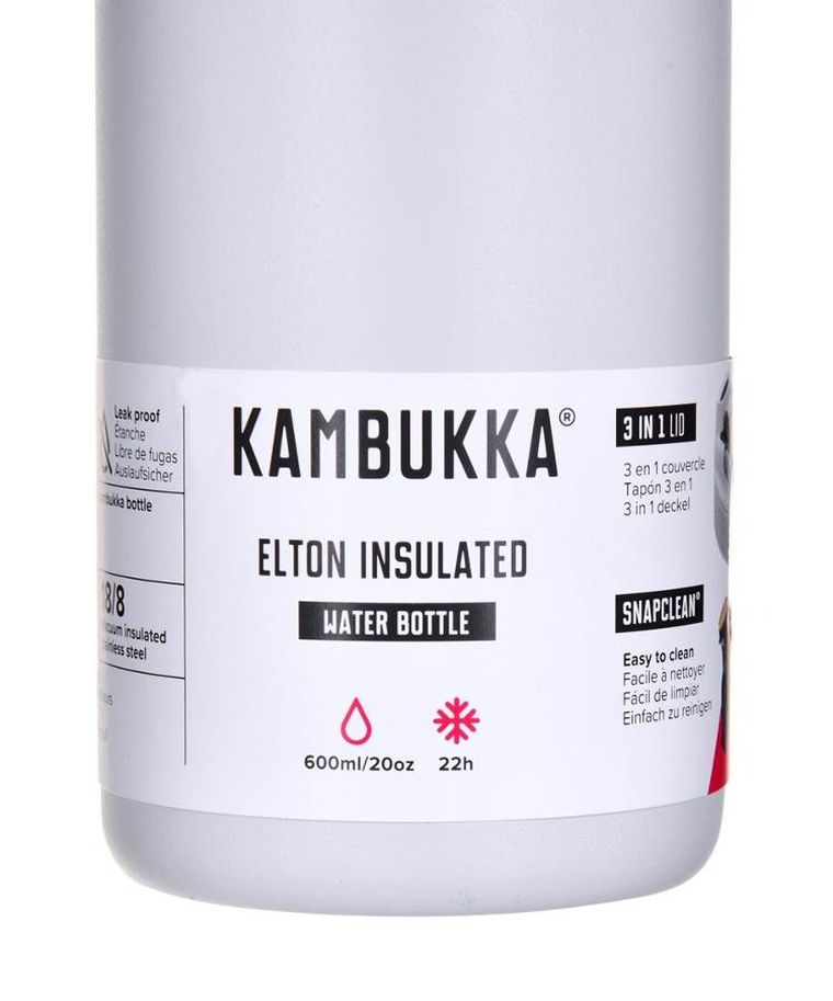 Kambukka, Elton Insulated, butelka termiczna, Chalk White, 600 ml