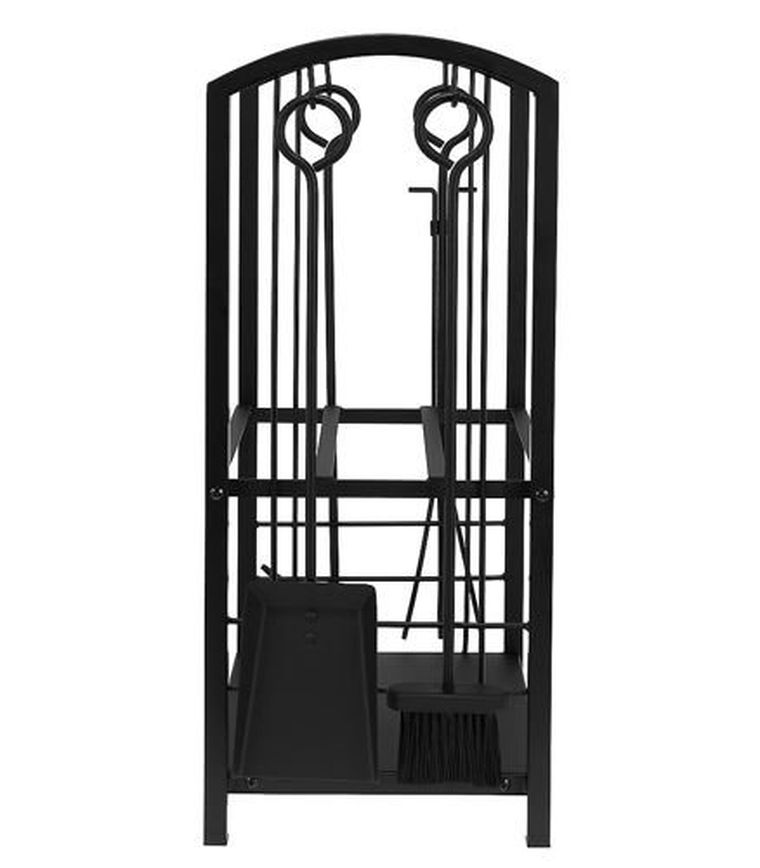 Kaminer, stojak na drewno z przyborami