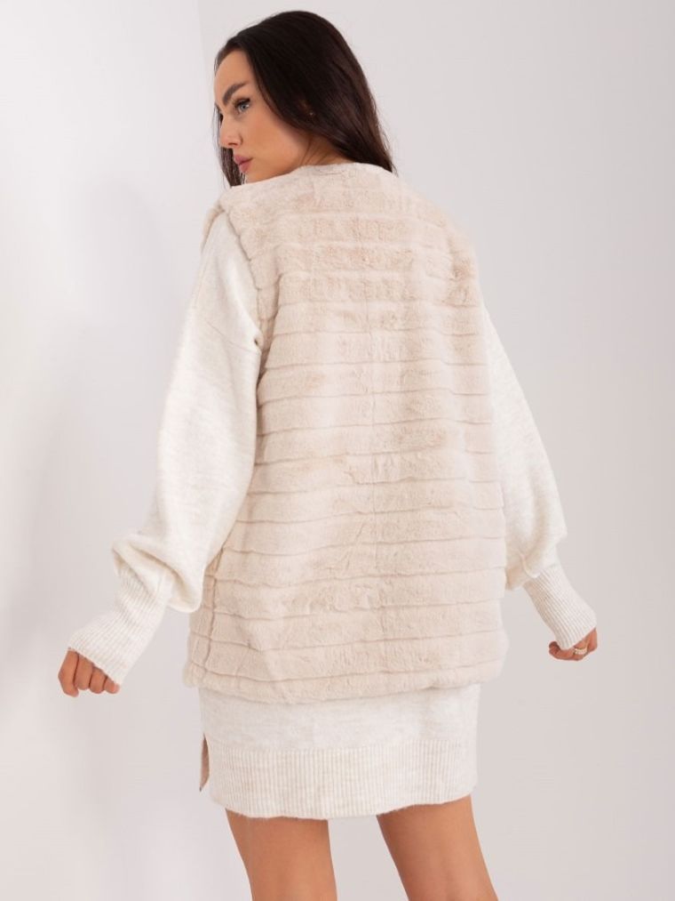 Kamizelka damska, ecru, Och Bella