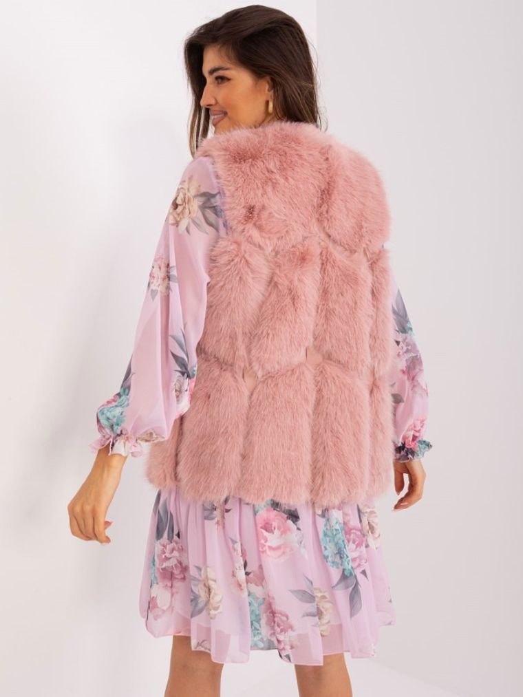 Kamizelka damska, różowa, Italy Moda