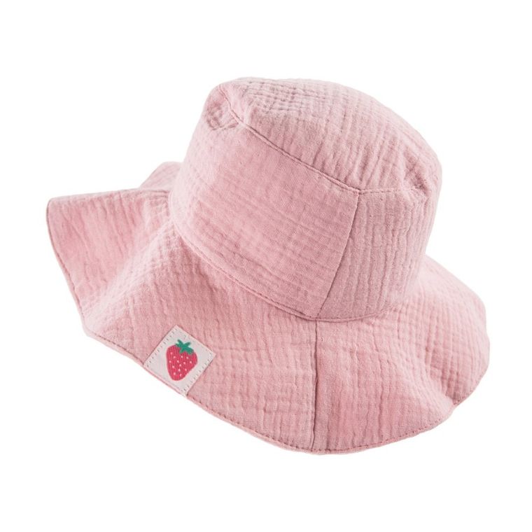 Kapelusz dziewczęcy, wiązany, różowy, Eevi