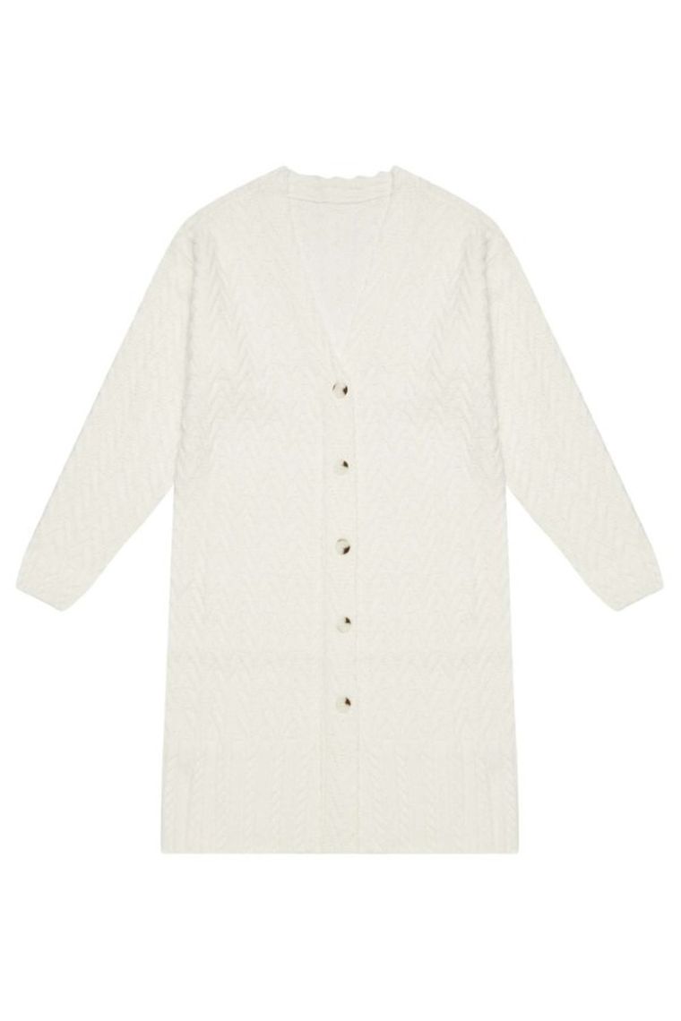 Kardigan damski, biały, Moodo