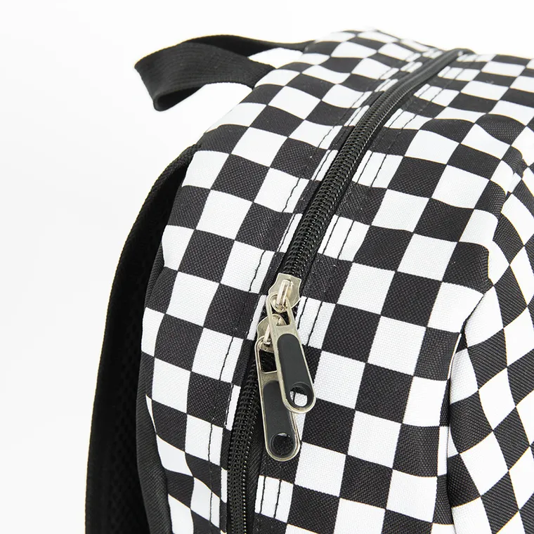 Kayokki, plecak szkolny, 1-komorowy, Szachownica, czarno-biała