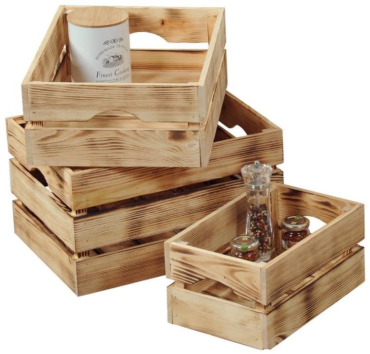 Kesper, drewniana skrzynka do przechowywania, sosna, 30-20 cm