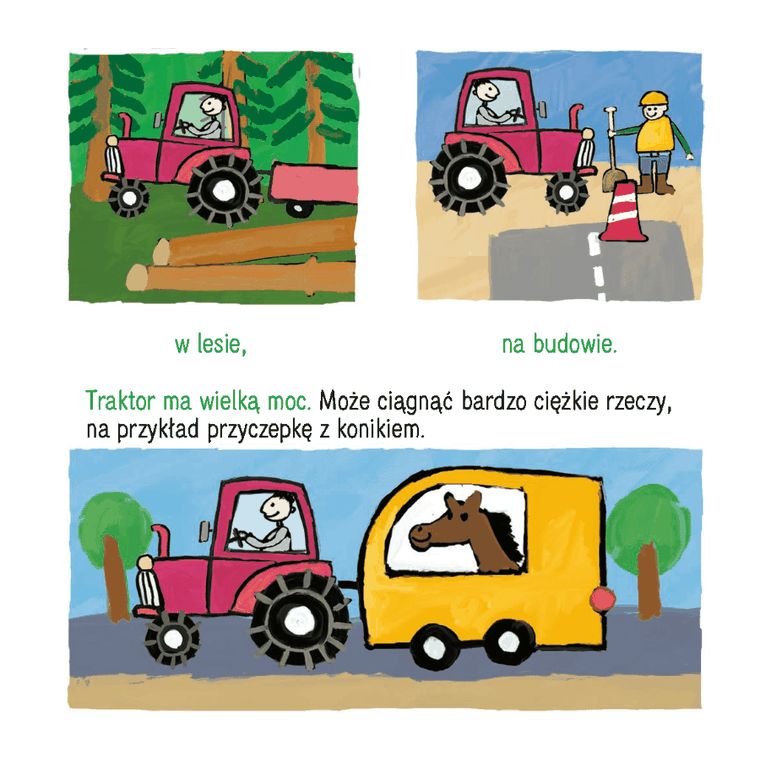 Kicia Kocia na traktorze