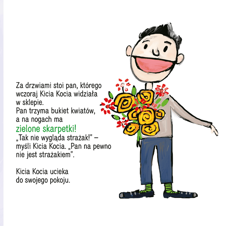 Kicia Kocia poznaje strażaka