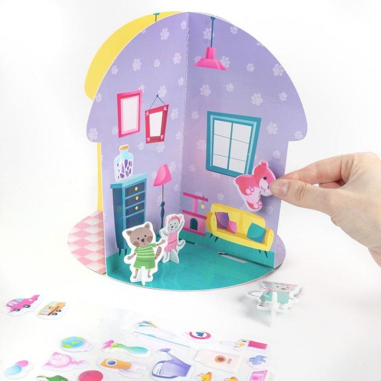 Kidea, domek kotków 3D, zestaw kreatywny