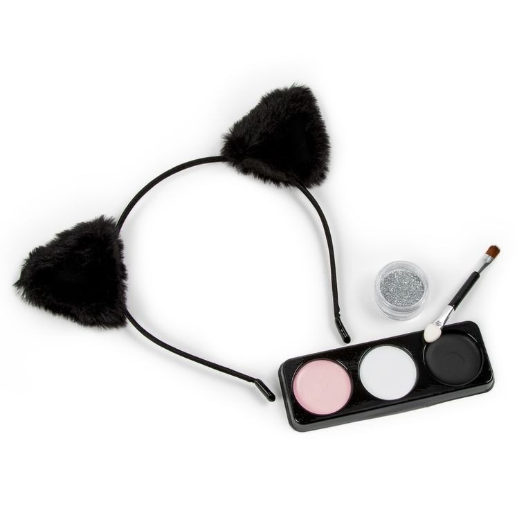 Kidea, farby do twarzy, zestaw z opaską, kotek