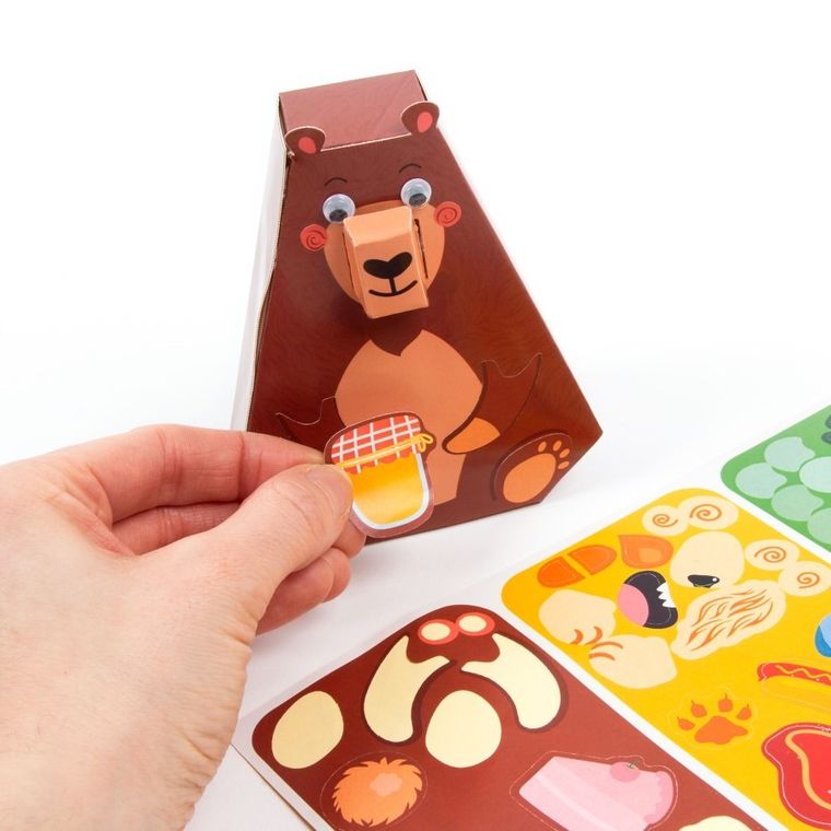 Kidea, figurki 3D z naklejkami, Zoo