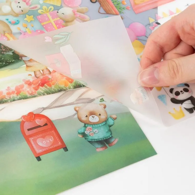 Kidea, kalkomania, zestaw kreatywny, misie