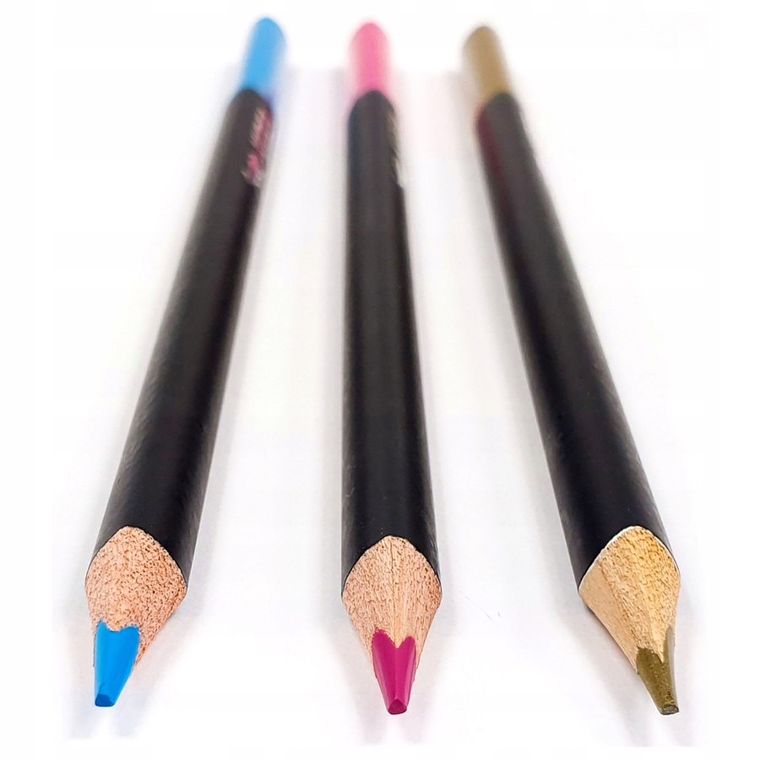 Kidea, kredki ołówkowe trójkątne w metalowym pudełku, 24 kolory