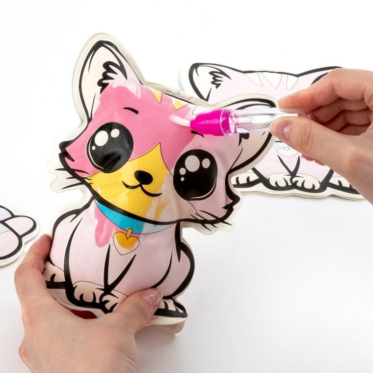 Kidea, Magiczne zwierzaki 3D malowane wodą, zestaw kreatywny