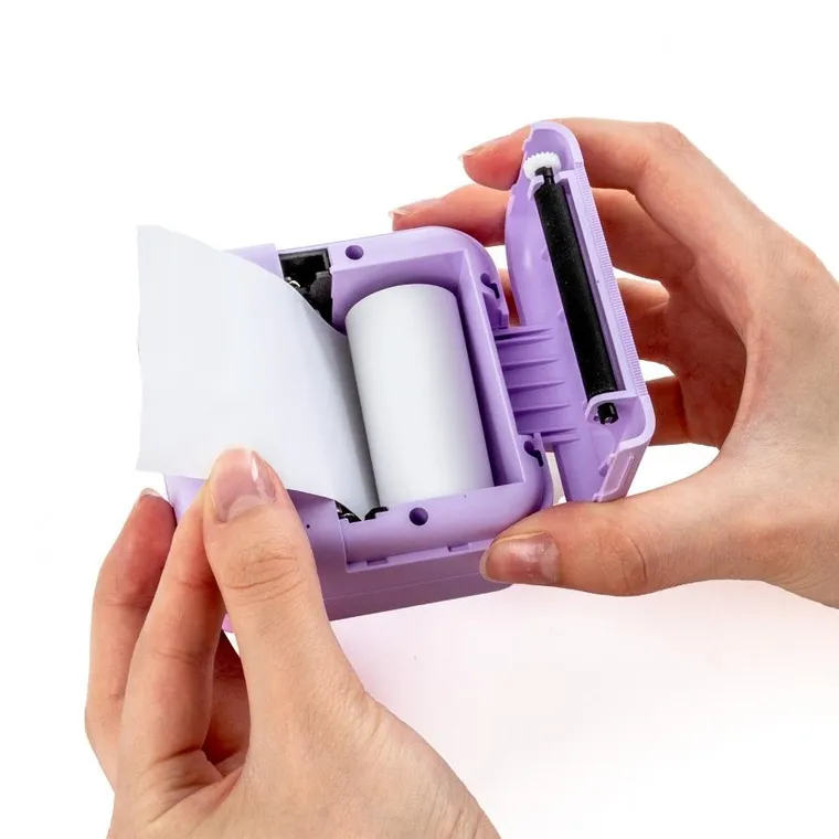 Kidea, Mini drukarka termicz bluetooth, fioletowa