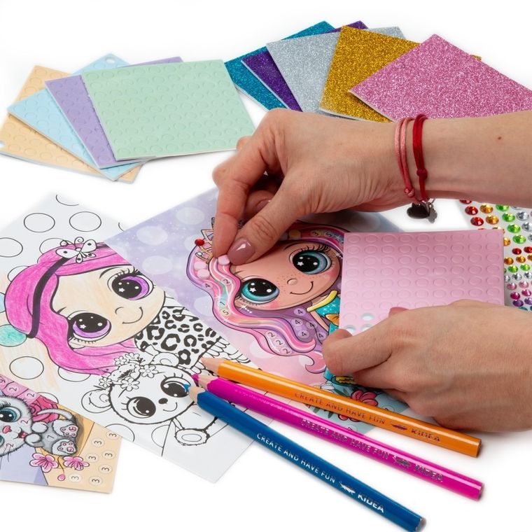 Kidea, mozaika i kolorowanka, wróżki