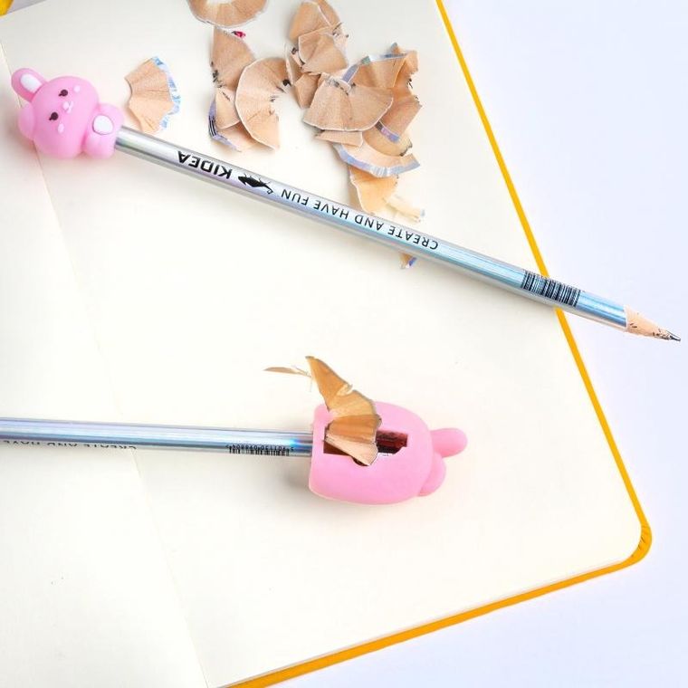 Kidea, ołówki HB z temperówką i figurką, królik, 2 szt.