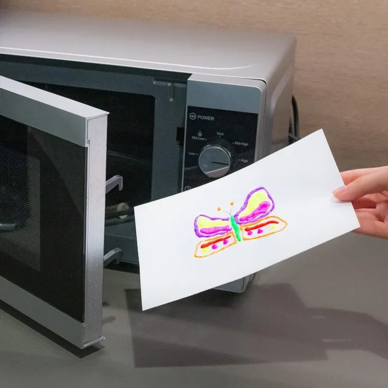 Kidea, Popcorn Żel, magiczna masa w pisakach, flamastry puchate, 6 kolorów