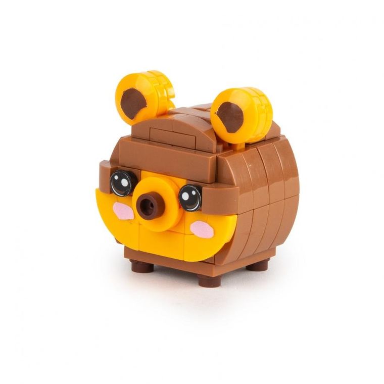 Kidea, Snapets, klocki, brązowy miś, 87 elementów